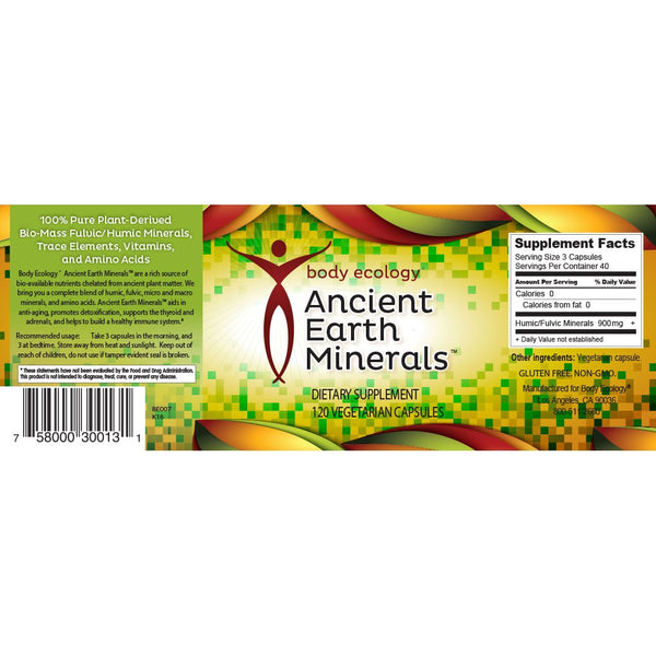 Ancient Earth Minerals Capsules 120 Capsules -  Email Us Direct For All Of Your Body Ecology Orders. No Longer Available At AGM Foods.