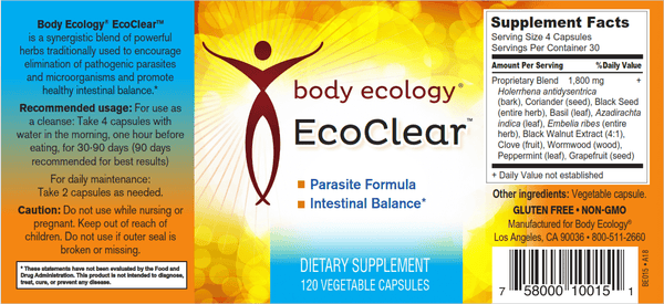 EcoClear 120 Capsules - Email Us For How To Order From USA