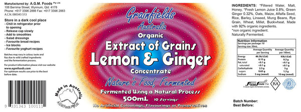 Lemon and Ginger Liquid 500mls